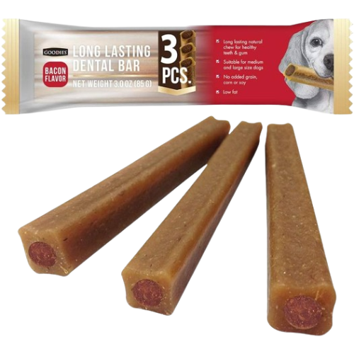 Long Lasting Dental Bar (3 pcs) - Bacon Flavor at Pet City Shop