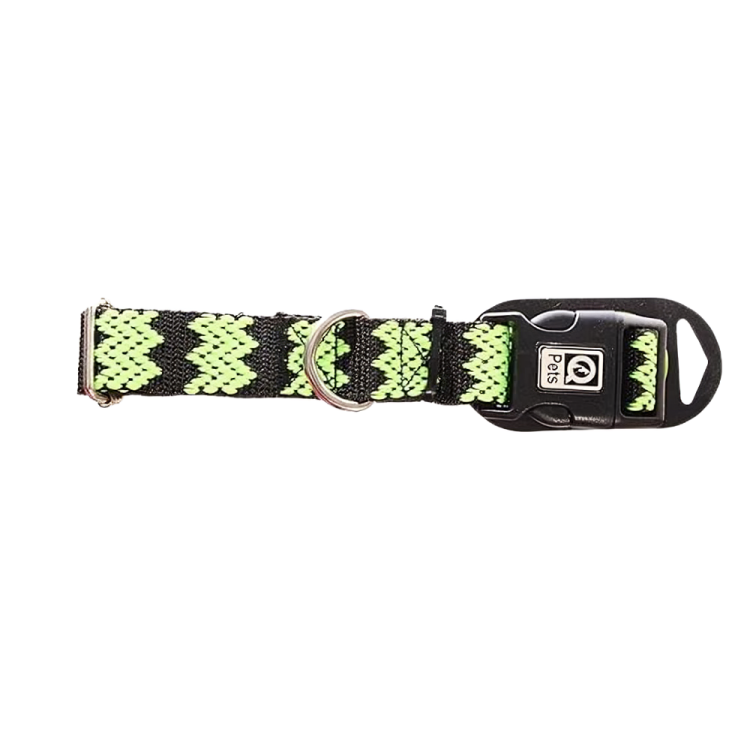 Fabric Small Dog & Cat Collar Green & Black with Adjustable Fit – Pet City Shop