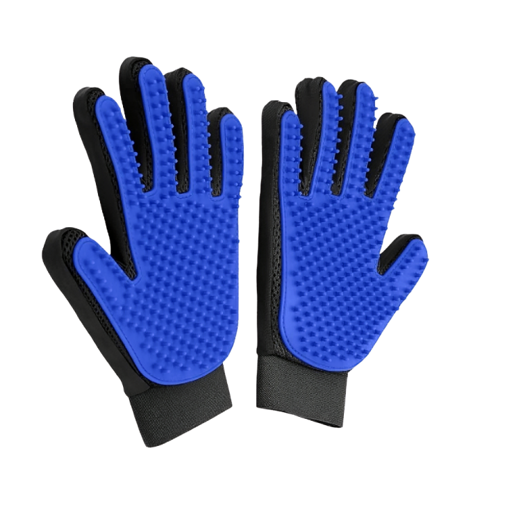 Pet Hair Remover Glove in Blue for Easy Grooming – Pet City Shop