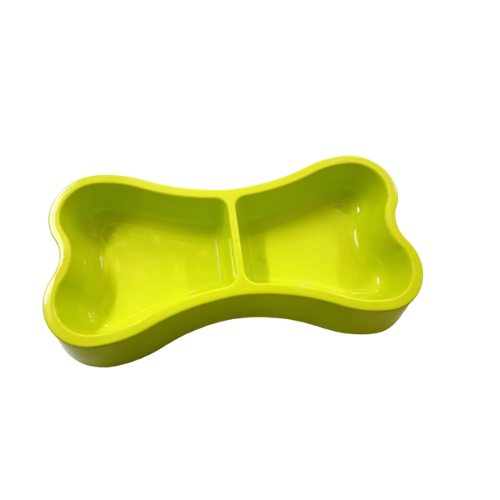 Bone-shaped feeding bowl for cats and dogs - Dual section pet food bowl at Pet City Shop