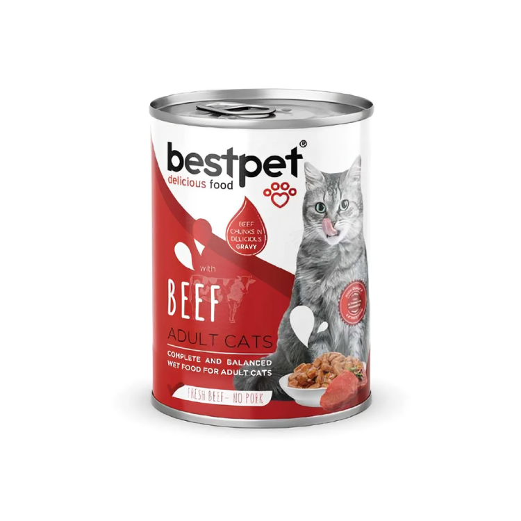 Bestpet Wet Cat Food with Beef 400g – Pet City Shop